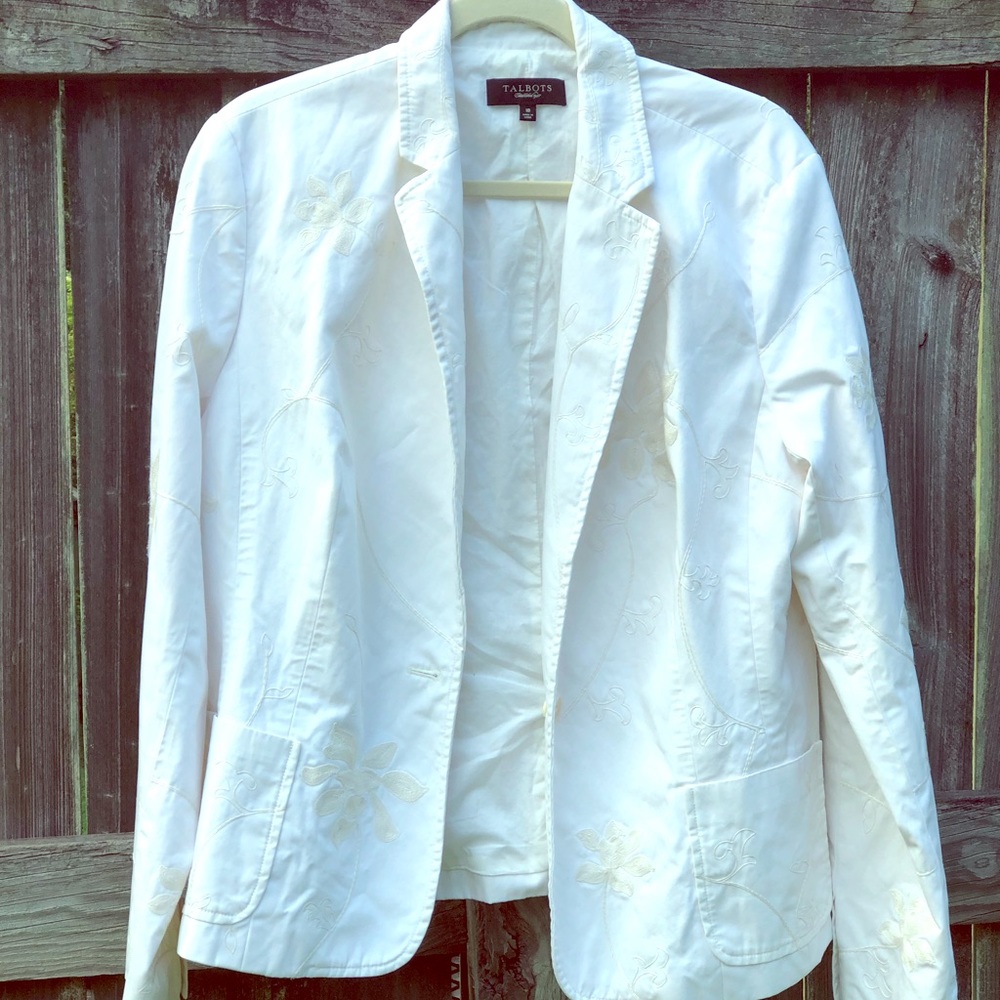 Women’s Talbots White Blazer